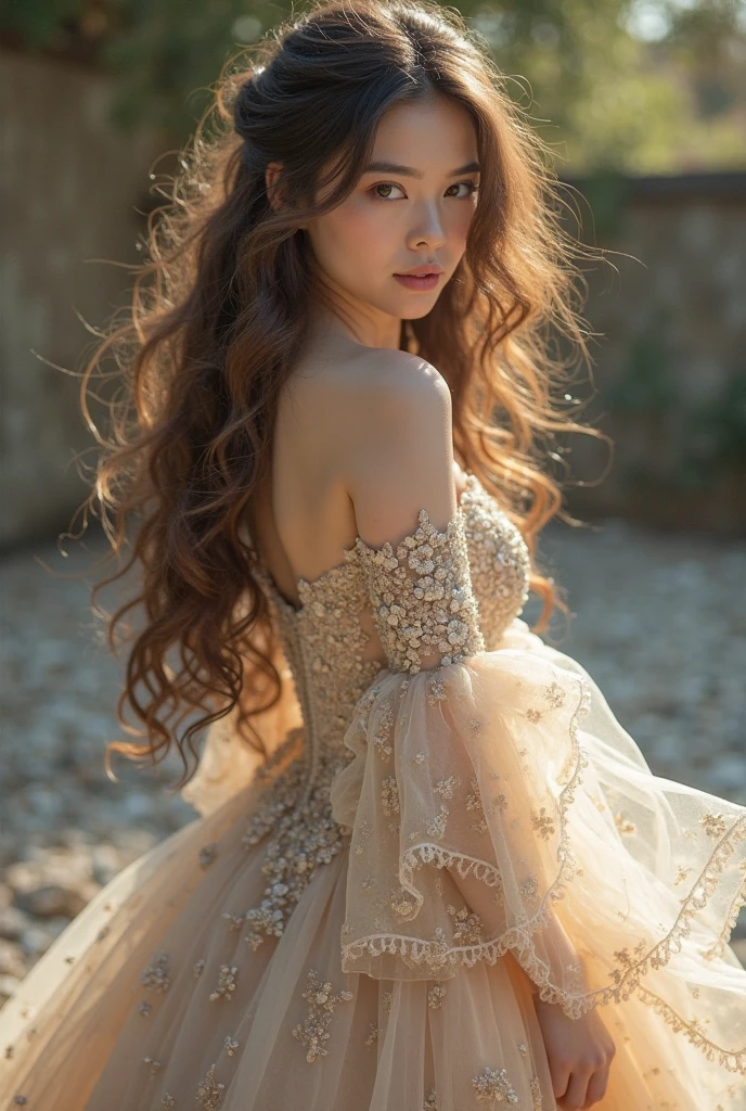 (((medium shot)))a stunning detailed background (A windswept, rocky coastline with a historic lighthouse and dramatic skies, moonlight,midnight, dark, )standing in a dark room, mid age, milf, dark theme,masterpiece, best quality, realistic, photo of fit sexy 30 year old (d4153yf-4200) girl(from behind back view, small waist, medium hips, medium perfect ass,focus on lower body :1.5), ( beautiful very long (Caramel) Zigzag part hair:1.5, Salmon Pink lips,) flicked, detailed face,:1.5 detailed body, full body, intricate, High Detail, Sharp focus (perfect female form, perfect face:1.5, beautiful eyes,:1.5 eyeliner, expressive eyes, calm expression), light sensual smile, ,nsfw ( s ((perfect eyes)), (detailed pupils) depth of field,deep cleavage:1.5
(((medium shot))) (realistic:1.5) midriff, abs, ((shiny purple) see-through:0.7 dress ), <lora:Summer4:0.8>summer4, outfit white with gold embroidery