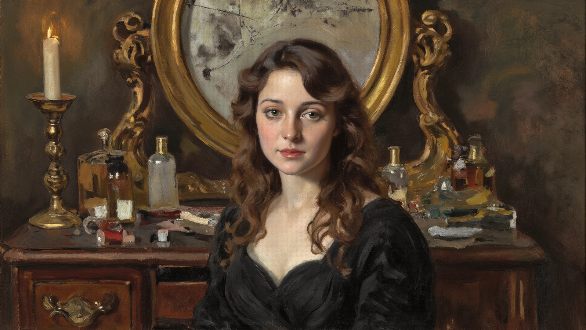 (masterpiece, Top quality, best quality, Official Art, beautiful and aesthetic:1.2), ((Venus in Classical Oil Painting)),((Young Asian beauty star)), Extremely detailed, (Fractal Art:1.3), rich and colorful, Highest detail, Eight thousand