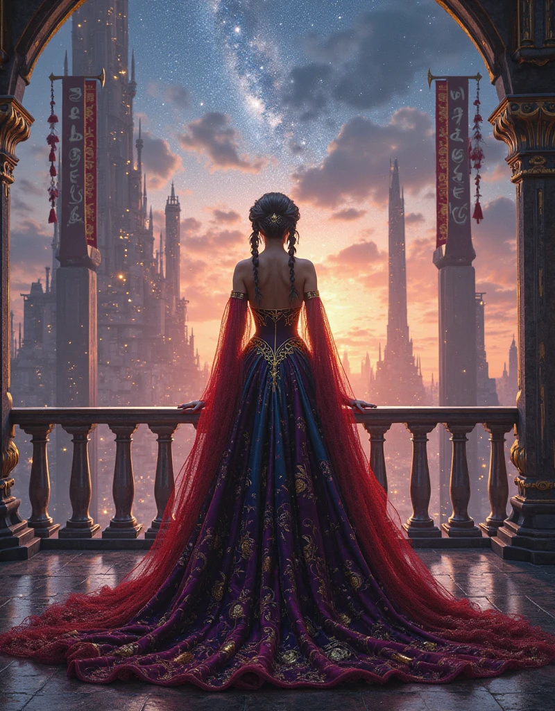 (masterpiece), best quality, cyan eyes, light grey hair, expressive eyes, Holhaya, sitting in highrise apartment room, night sky, city landscape, looking at viewer, city lights, window, highlight, dramatic lights, calm face,(Masterpiece), best quality, highest quality, highly detailed CG unity 8k wallpaper, original, high resolution, (depth of field: 1.5) jewelry, solo, earrings, makeup,oilpainting style,,super long hair, head chain, rim light, back light, sunset, pastel color, earrings, sky, necklace, wind, (masterpiece、top-quality、top-quality、Detailed and complex、Official art、Beautifully Aesthetic:1.3)(Fractal Art:1.3)、colourfull、Vivid , best quality,ultra high res,, floating flowers, floating hairs, (shining), best lighting, best shadow, blurry background, Crepuscular rays, foggy, ((rim light)),, warm light,The overall effect is one of timeless elegance and grace,Super detailed,UHD, Retina, Masterpiece, Accurate, Anatomically Correct, Super Detailed, High Detail, Fine Skin, Best quality, masterpiece, super detailed high resolution, (realistic: 1.4), speed paint, conceptual art, glitter effect,, (Dynamic Light: 1.2), Cinematic Light, Delicate Facial Features, Detailed Eyes, Sharp Pupils, Realistic Pupils,(Pendanteautiful and aesthetic: 1.2)),{{hyper detailed masterpiece: 1.7}}, {{Cinematic lighting}} (Fractal Art: 1.3), {{{The best lighting, Very delicate and beautiful}}}, (( Cinematic Light)), (ray trace reflection, Glolowing aura)), {{{Glowing hair:1.25}}}, ((Super Detail)), (8K)), speed paint, trending on artstation, dynamic view