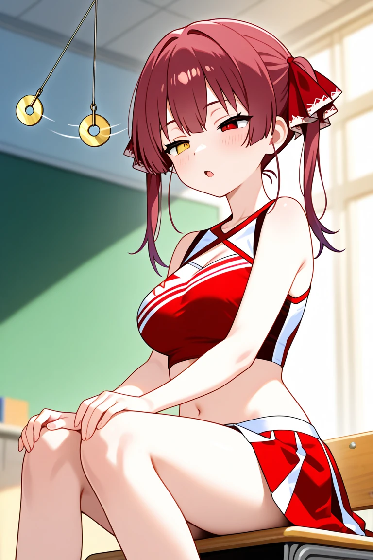 ((Girl having intense vaginal sex with man:1.1)), One girl, May Pokemon, red Bandana, Brown Hair, short hair, blue eyes, 黒と赤い服,Mei's Clothes, 短い白いスカート, スパッツ, chest, Chest cleavage, Bounce, Thighs, indoor, 32k,Super detailed,Ultra-detailed, {{Metamon transforms into Mei and has super intense vaginal sex with a man}}, NSFW