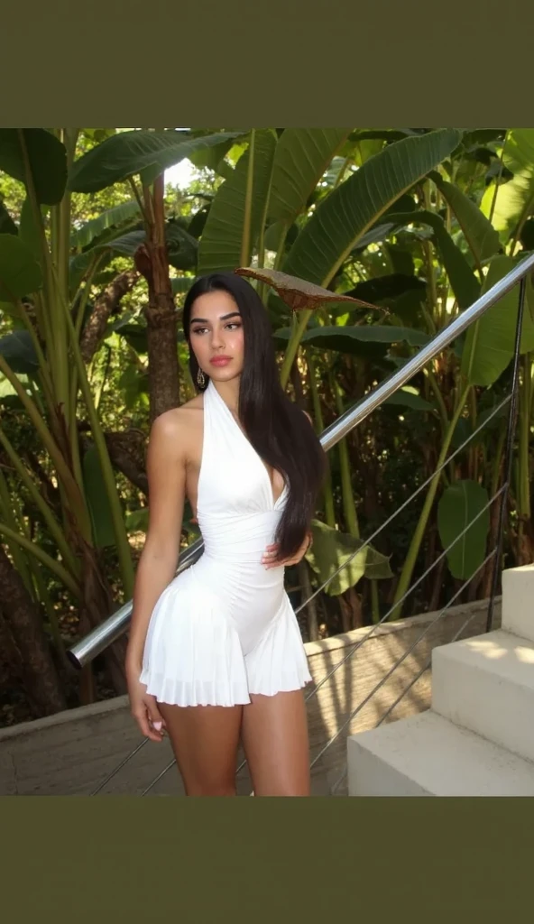 .....RAW, La mejor calidad, High resolution, Obra maestra: 1.3), Hermosa mujer malaya con hiyab, Obra maestra, Cuerpo delgado perfecto, (senos grandeses), Hermosos ojos grandeses, Dulce sonrisa, Obra maestra:1.2, La mejor calidad), Realstic, (imagen real, Detalles intrincados, Profundidad de campo, minifalda, Falda ajustada, vestido ajustado, panoramic camera), Espaciado de labios, Altamente detallado, Rostro perfecto, Cuerpo perfecto, perfecto, leaning forward, Modelos grandeses, Mujer madura inclinada hacia adelante para mostrar su espalda, Looking at the camera , grandes, piernas largas, Fondo Bokeh Natural Perfecto