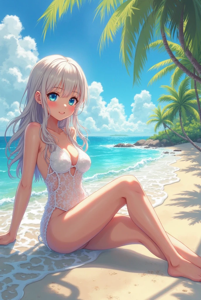 Harem doll on nude beach hentai