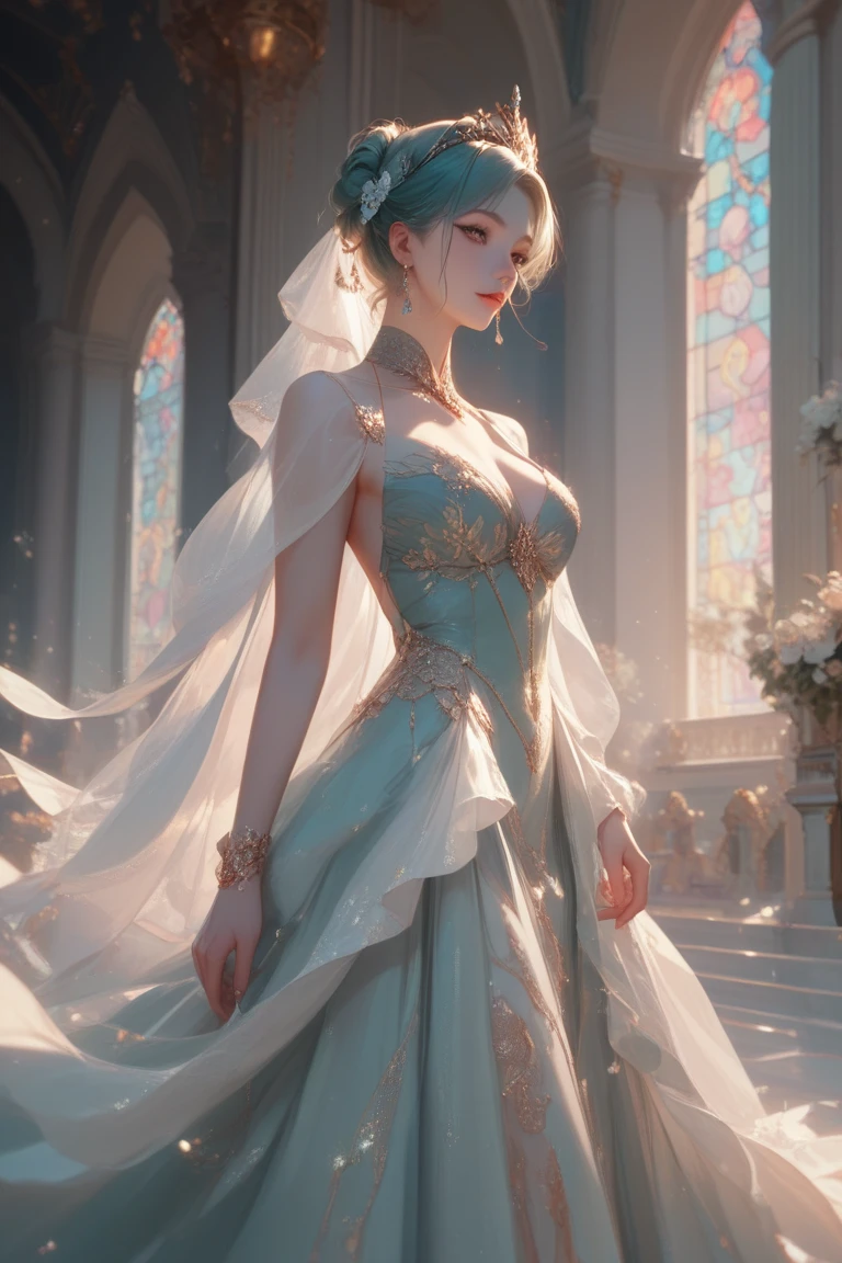 (practical, Photorealistic:1.37), (masterpiece, Highest quality:1.2), (Ultra-high resolution:1.2), (Original photo:1.2), (Clear focus:1.3), (Face Focus:1.2), (Highly detailed CG Unity 8k wallpaper:1.2), (Beautiful Skin: 1.2), (Pale skin:1.3), (Super sharp focus: 1.5), (Super sharp focus:1.5), (Beautiful and clean face:1.3), (非常にDetailed Background, Detailed Background:1.3), Bokeh, Depth of written boundary, rest, Very cute and beautiful white women images, , business suit, (2:1.1), smileの少女の肖像画, Full body image, from the front, Symmetrical Configuration, (Studio Lighting:1.3), (Cinema Lighting:1.3), (Rear window lighting is backlit:1.3), (surface light:1.3), Light Enveloping Her Entire Body, Looking straight at you, Persistence, Sexy model posing, rest, (Chestnut long hair:1.2), Light green eyes, Beautiful Eyes, Princess Eyes, Mahogany Hair, A single hair, bangs, slim, Abdominal muscles, (Huge breasts;1.35), (Willow West:1.15), (Details of a beautiful girl:1.4), (Elegant and gorgeous lace silk black wedding dress:1.3), (BaliOcean view背景:1.2), (smile, happiness:1.3), ((Perfect female body)), (Upper body image:1.3), Encircling the head, Perfect Dramatic, Volumetric lighting, Professional majestic oil painting, Glowing Skin, CT Anatomy, Perfect Proportions, 8.Five Really Small, Face Focus, Ultra practical Photo, Extremely clear images, Ultra-high definition images, Bali, Ocean view, nature, External, ((walking beach:1.2,evening,Sunset,夜空にたくさんのstarが美しく輝いている, 長時間露光されたstar空に、Many circular orbits are visible in the image.,無数のstarが輝き、Shining with a fantastic light. star々is bright and vivid)),