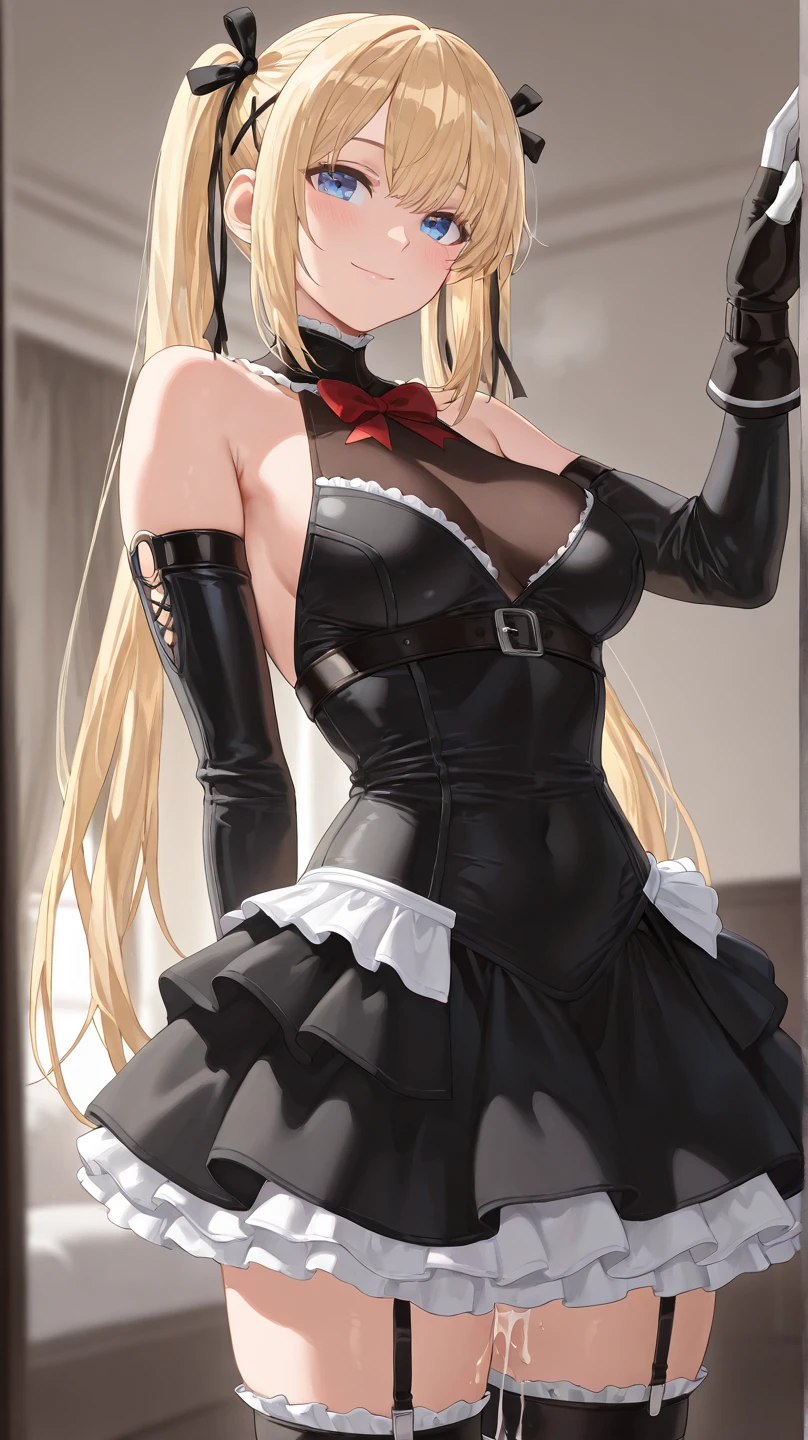 Marin Kitagawa,Maid, latex clothes, A beautiful smile, teasing,smug,((back)),