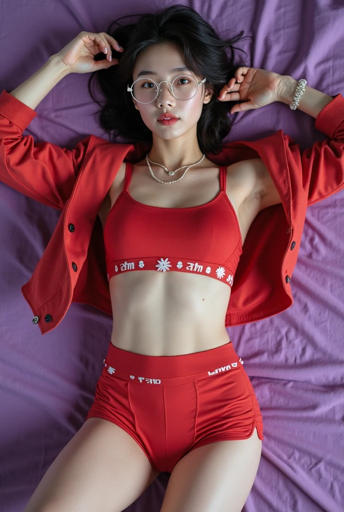 , best quality,,1 girl, female,,beautiful,muscular thighs,pajamas,,muscular shoulder,abs, muscular female, alternate muscle size,