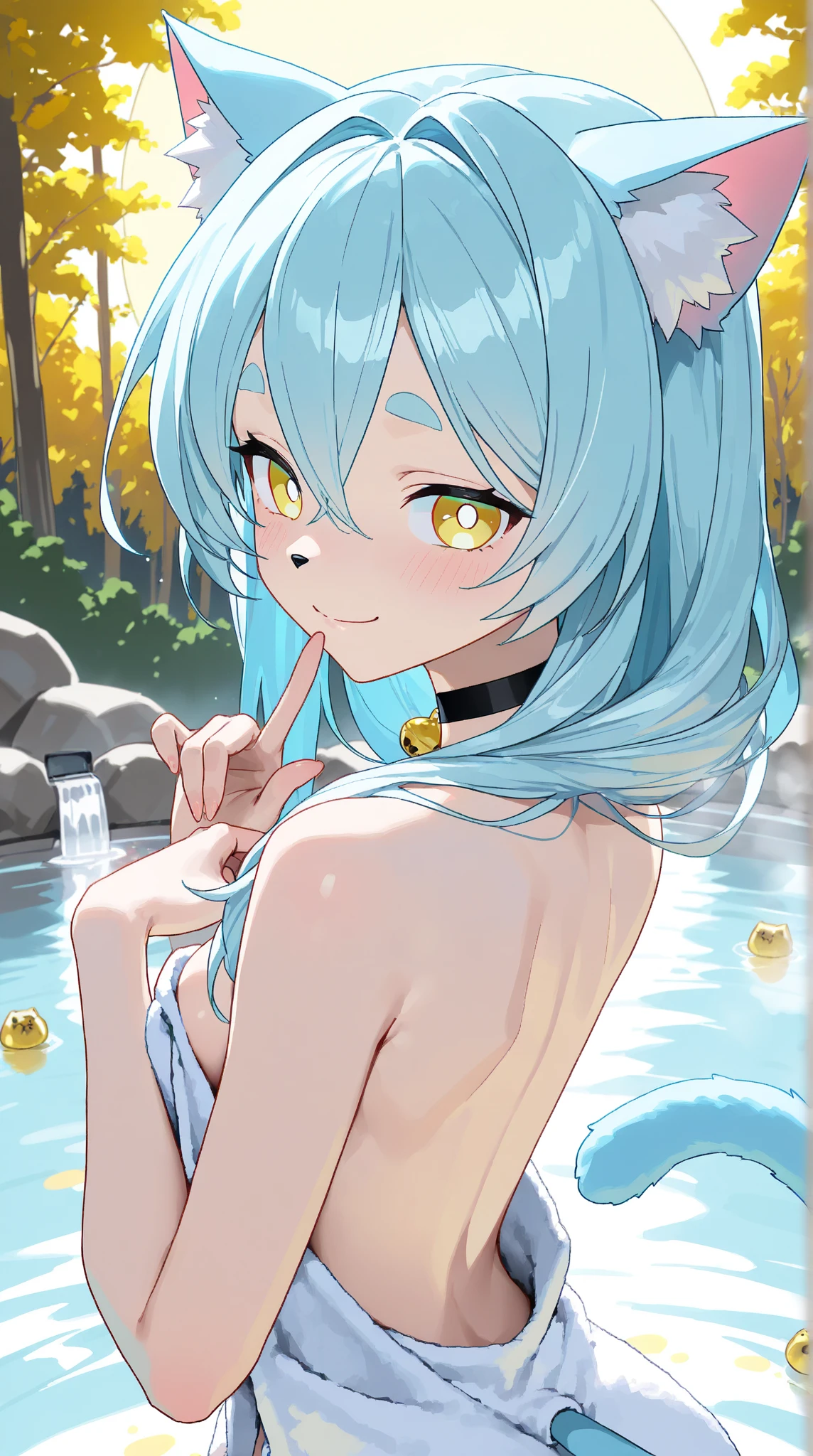 4k,8k,(masterpiece), (best quality), (super detailed), (disheveled hair), (illustration), (cat-eared girl), standing, fashion model, looking at the viewer, (interview), (simple background), finely beautiful eyes, delicate beautiful face, floating, (high saturation), (colorful splash), colorful bubble, (shine), focus on face, ponytail, ayaka kamisato, light blue hair , Bangs, Hair Ring, Floating Flowers, Floating Hair, (Shining), Best Lighting, Best Shadow, Swimsuit, Bikini, Tiger Print Bikini
