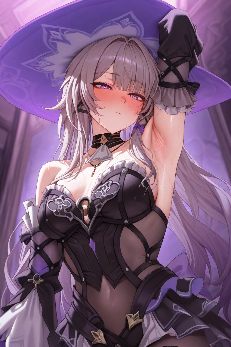 28-year-old female、A witch wearing a high-cut leotard、Heavy makeup、Perfect beauty、M Cup、A look of temptation、Spread your legs、