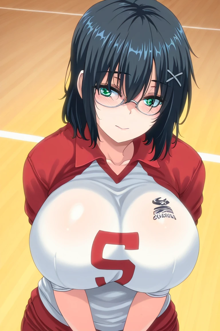 exposed naked A sophisticated beauty with big breasts, glasses, updo, female detective, bare breasts, volleyball player, beautiful mom, big breasts お尻太ももグラマラスボディ巨大Nipples家政婦 おまんこ特大Nipples、Nipples、Areola with lumps and wrinkles、巨大Nipplesが勃起したスーパーサイズの巨乳 The whole body is thick、Abdominal muscles naked、Photorealistic、Especially the skin on the chest is more realistic. pubic hair Armpit Hair Lewd lips Big pussy Sailor Mars