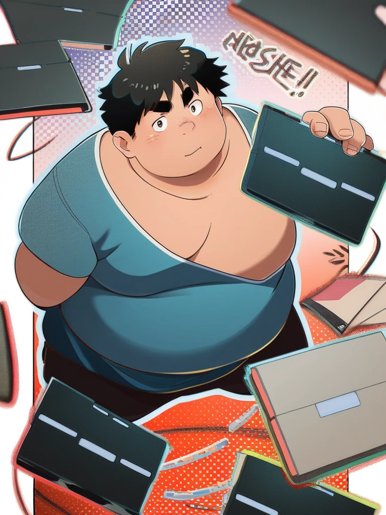 beautiful, chubby, (very short hair), (pudgy face), (naughty), ((high school students!), (handsome), (thick), overweight, beefy, (nipples), (へそ), ぽっちゃりした体, (big belly), 汗ばんだ体, (臭そうな体), (naked), (nude), (cool)