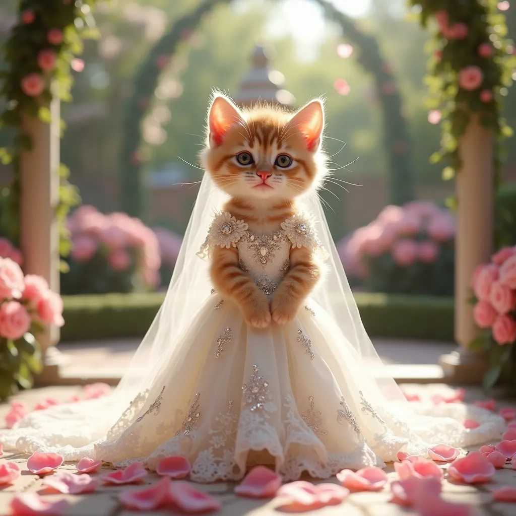 Animal wedding dress scene