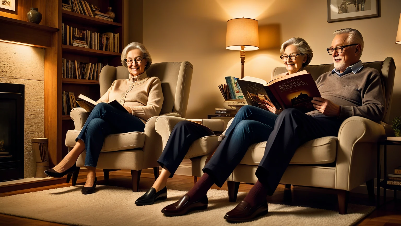 Grandma Catarina taking care of herself, taking a relaxing bath or reading a book in your favorite armchair.