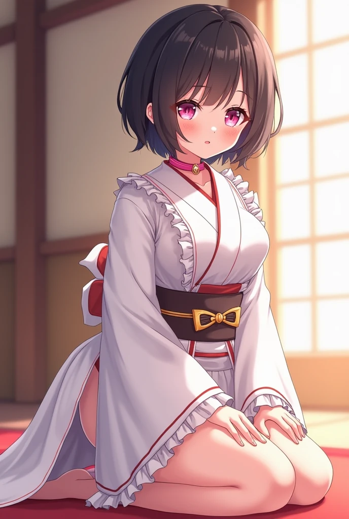 NSFW,((1 male and 1 female,have sex)),on stomach,from behind,,perfect body,small breasts,Whip thighs,shrine maiden costume,removed sleeve,twin tails,naughty face,Ahegao,best image quality,highest quality