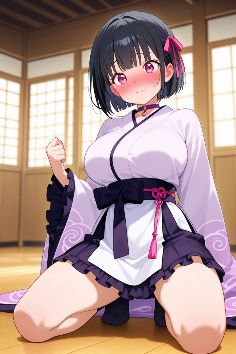 NSFW,1 girl,胡butterflyしのぶ、Black Hair、butterfly、butterflyのhair ornaments、amount、Gradient Hair、hair ornaments、Haori、Multi-colored hair、Parted bangs、Purple Hair、short hair、Two-tone hair、Oiran,High-quality Japanese clothing,(Perfect hands),(Perfect Anatomy),(masterpiece),(highest quality),Embarrassed,blush,Japanese-style room at night,futon,Leg spread,(Ecstasy face:1.5),(orgasm:1.5),One man,Having sex,(Sweat:1.5)