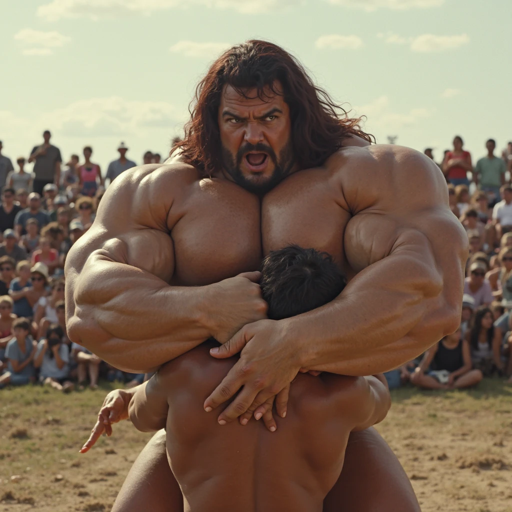 (sweat steam:1.4),Huge body,Height 2m50cm Weight 250kg,Realistic busty 25yo Hawaiian beautiful woman,(sexy sumo wrestling:1.2),ultimate form,8k,at sumo ring,fundoshi,bra,in Ryogoku Kokugikan