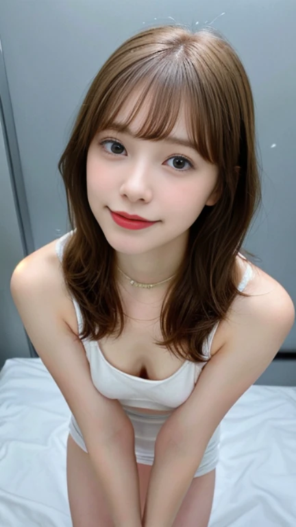 One person, 8k, smile, Close your mouth, 最high quality, 最high quality, 最high quality, High resolution, masterpiece, accurate, Anatomically correct, Winner of numerous awards, 最high quality,High-resolution model, high quality, Very detailed, Ultra high definition, Textured skin, Large Breasts, happiness/joy, smiling, Open your eyes, smile, ((Large Breasts)),