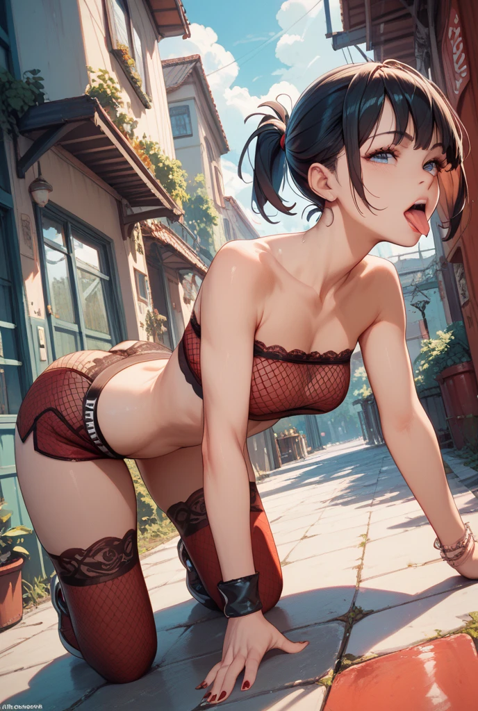 (image quality)、((masterpiece))、Recommendation、Plump nipples、(Transparency:1.5)、Full Body Erobian、squat、、Stand up straight、(Push your hips forward:1.)、独奏、Female college student、Toned body、Big Breasts、(Black Hair、Very Short Hair、Boyish cut)、spread、Slender、huge、Angle to floor:1.2、Low - Angle、 comes out of the crotch、Attack head on