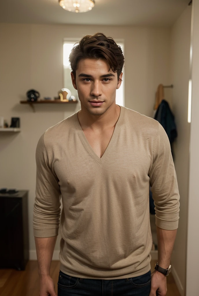 Perfect male model latino hyper realistisch