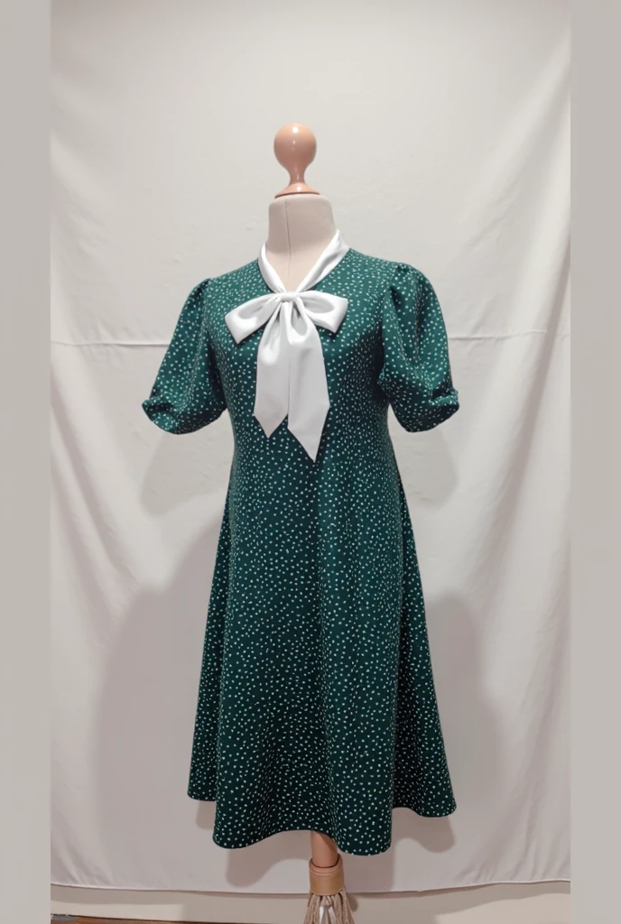 A white mini dress with green linings for teenage girls
*skirt-like
*silk Cloth