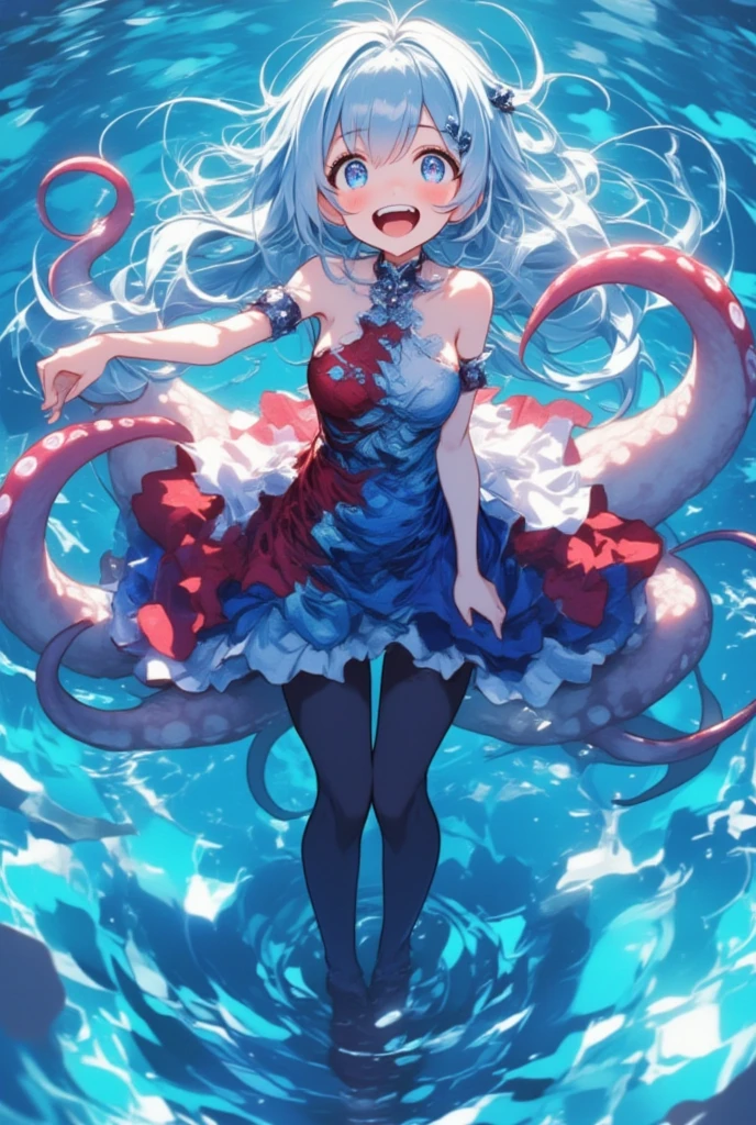 16 year old girl, bearish short girl, Super detailed, very delicate and beautiful, game CG, flat chest, long hair, white hair, young girl, one girl, masterpiece Super detailed, very delicate and beautiful, flat chest, long hair, gray hair, two side up hair, one girl, anatomically correctct, masterpiece@, light blue arabian dancer costume, dancer adventurer, light blue arabic panel skirt, light blue Arabian style bustier,NSFW, {{{after losing the battle}}}, {{{tired after the battle}}}, grabbed by tentacles, cum in pussy, squirting, sweaty skin, attacked by tentacles, (gangbang:1.2), {{{rape}}}, (sex:1.2), daze, clothed sex, orgasm trembling, nsfw, {{{{Dripping}}}}, {{trembling movement line with sexual climax}}, orgasm face, cry out, close your eyes, Cowgirl SEX, small nipples, excited look, Veil skirt for belly dancing, Tentacles wrapping around human body, girl wrapped in tentacles, Tentacles binding person, insert tentacle into mouth, turn one's body sideways, illustration, masterpiece, anatomically correct