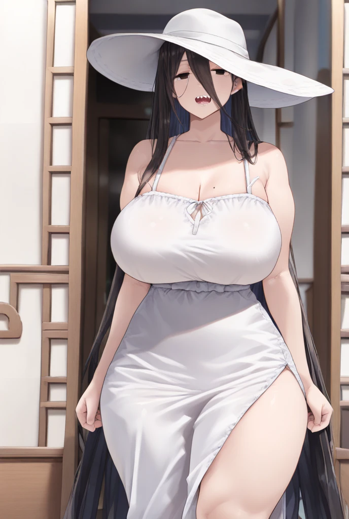 Scene perspective: 1.1, Rear view, Arm support breast sagging, ((best quality, 8k, masterpiece: 1.3)), Focus: 1.2, Perfect body: 1.4, Buttocks: 1.2, (Layered hairstyle, breasts: 1.2)), (Wet clothes: 1.1) , (Rain, Street: 1.3), Bandeau dress: 1.1, Highly detailed face and skin texture, fine eyes, double eyelids, whitening skin, long hair (SFW) , (hairy)), no men, breasts cum, cute, Shy emojis, blush, looking bulky breasts, (transparent fabric), transparent panties, loom, (8K, original photo, best quality, masterpiece: 1.2), (realistic, realistic photo fidelity: 1.2), ((breast exposure)) red_eyes, gray hair, closed_mouth, (smile: 1.2), lips, long_hair, light clothes, heterochromic pupils, look...