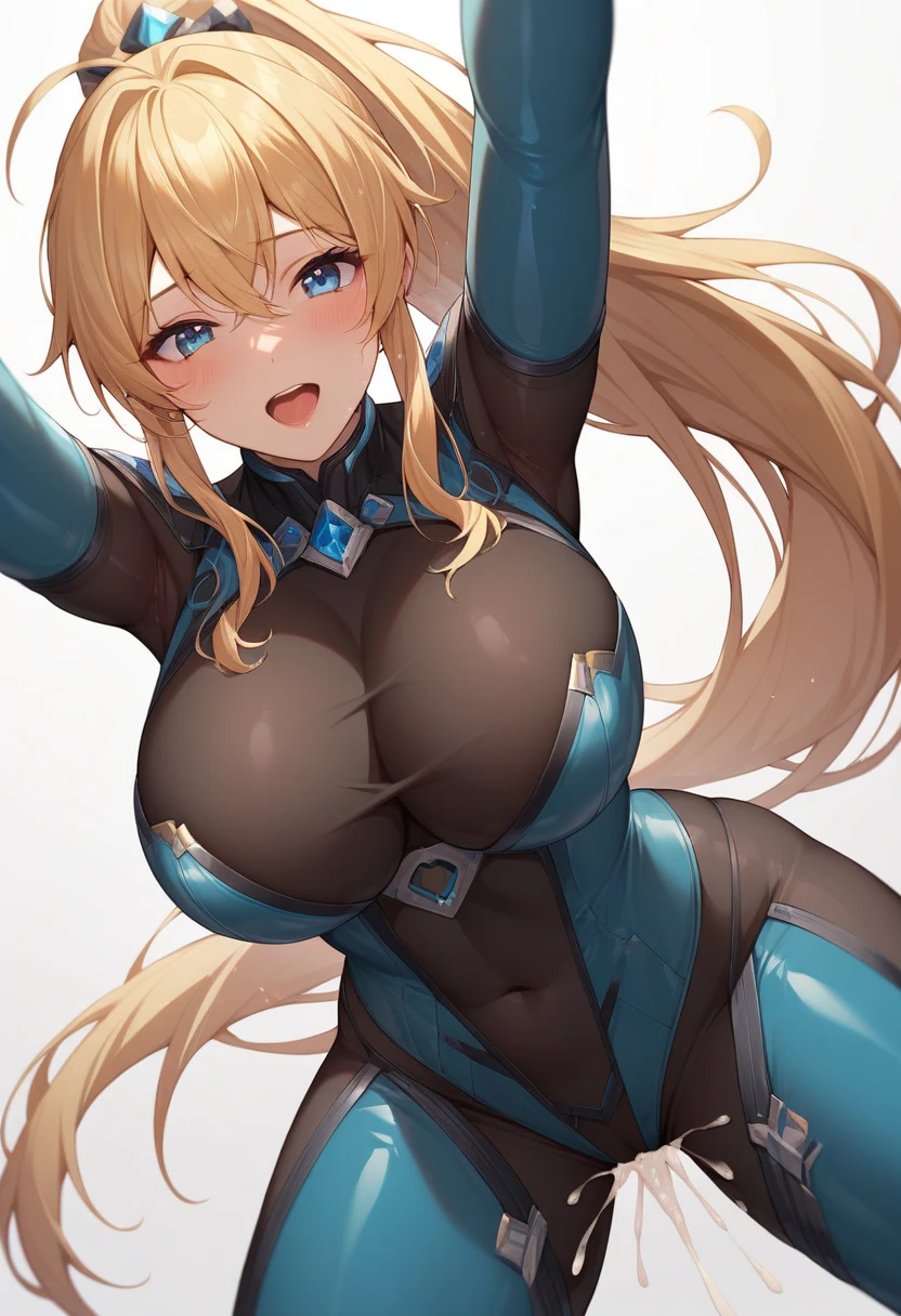 Beauty,Around 20 years old,
Blonde,
(Black Eyes),
(Semi-long hair:1.7),
(expression:Puzzled),
Squat,
Place your arms on your knees,
Big Breasts,Cleavage,
((Zero Suit:Shiny:Sunlight from the center)),
(Plain background:grey,1.5),
4K,
high quality,
Highest quality,
Delicate shades,
Detailed depiction,
Depict the whole,
Facial Contour,
Perfect body structure,
Perfect skeleton,
Perfectly symmetrical eyes,