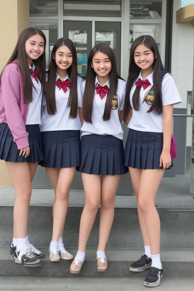 15 years old、middle School girls、NSFW、Erotic、private server、In town、skirt、wearing clothes、2 people、