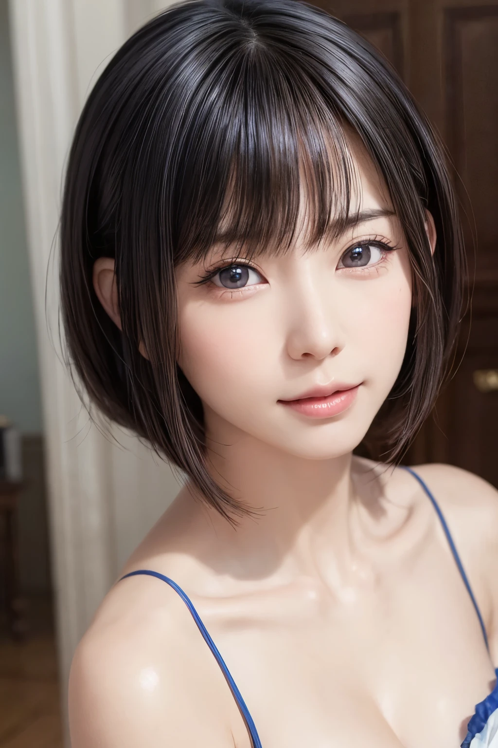 (masterpiece, Highest quality,Perfect Anatomy,Everything is beautifully detailed)、One Girl, alone, Black-haired、Have beautiful clavicles, Realistic, Realistic, Looking at the audience, Light brown eyes, short hair, Brown coat, Winter clothes, White headスカーフ, lips, prohibit, Plein Air, Mouth closed, Upper Body、Big eyes、eyelash、((Beautiful scenery of sparkling snow))、(((前髪ありshort hair、Big eyes、Big ample chest、{Huge|big|Hugeな|Mega} chest, chestの谷間、Gazing at the audience、wonderful, Beautiful beauty、Listen carefully、Beautiful long neck、Laugh a little、Please close your mouth and laugh)))、expensive、A beautiful woman with elegant charm、An innocent smile、A beautiful woman with elegant charm、Natural to the eye, Gentle glow、