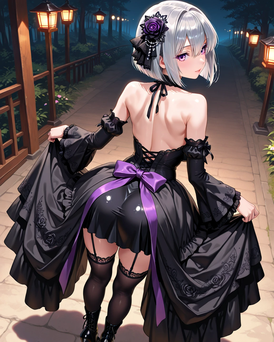 (master piece:1.4),(hyper quality:1.2),(Hyper Detailed:1.4),(Perfect drawing),3D Photography,16K illustrations,clearface,(Hi-Res),She wears a beautiful dress that only a person with a pure heart can see,(((Grim Reaper))),Holding a beautiful woman,((Death scythe)),Tattered robes.(((Moonlight))),(focus on the ass,shapely butt,Beautiful dress、Beautiful lace、Beautiful frills、Beautiful embroidery、beautiful fabric、Beautifully decorated、a gorgeous、illustrious、Deities々Right、nice background,(((church))),palatial palace,((beatiful backgrounds)),Detailed drawing,Fantastic、emotional、