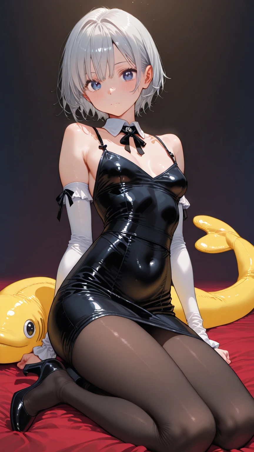 (((masterpiece))),(((best quality))),(ultra-detailed,high resolution:1.2),(illustration),((an extremely delicate and beautiful)),(detailed background), POV, (lying on back),from above floor, ((vaginal,sex)), (missionary position), (wrestling ring), ((1girl)and(1muscular boy)), hetero, (1girl,tall stature),((((Bronya Rand/(Honkai:star rail/)))),official alternate costume, (slender body:1.4), ((long hair)),drill hair,grey hair,hair between eyes, grey eyes, (large breasts), pale skin,shiny skin, (rolling eyes,ahegao:1.4),(trembling), ((She wears white dress, black silk stokings,leggings,black footwear, thigh boots, elbow gloves,black gloves, long sleeves, sleeveless, jewelry,earrings)), (cum in pussy:1.4),cum on clothes,cum on breasts,excessive cum, clothing aside, clothed, (1muscular boy), (he has hair:1.4), [[[[he looks smug]]]], large penis,dark skinned muscular boy,interracial, txet,