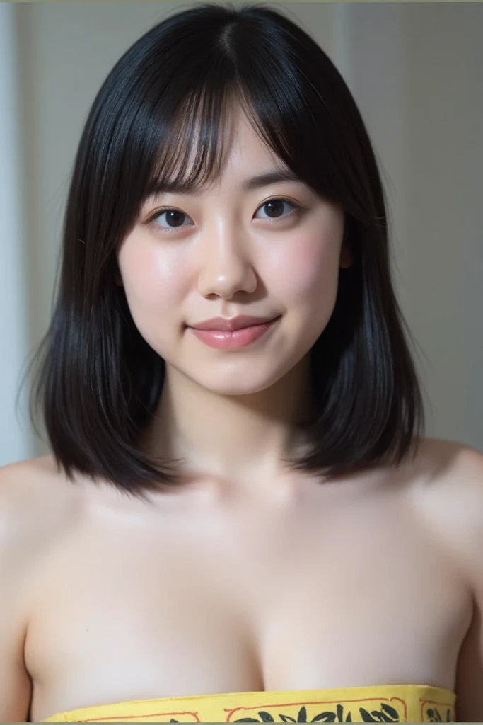 1 Girl, (((Completely naked))), Beautiful Japanese actresses, Yellow background、Photographed from the front、(((small, Flat Chest:1.5)))、((whole body))、((Short hair cut black hair:1.2))、Blue LED light, high tech, Ultra-high resolution, 32k, (whole bodyCompletely naked), (detailed:1.9), Crisp、Beautiful Face, Professional Lighting, masterpiece, Very delicate and beautiful, Professional photos、(((The cutest girl)))、(Pussy)、(detailed chest)、No underwear、(((pussy)))、(((Athletic build)))、(((Detailed chest)))、((Side view))、(((I can see all of your pussy)))、(((18 years old))),anus、