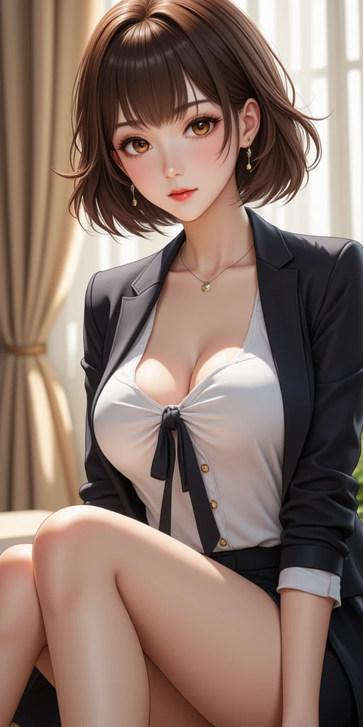 Kizi,nakeness,White skin tone,White hair,bob-cut hair,CG
