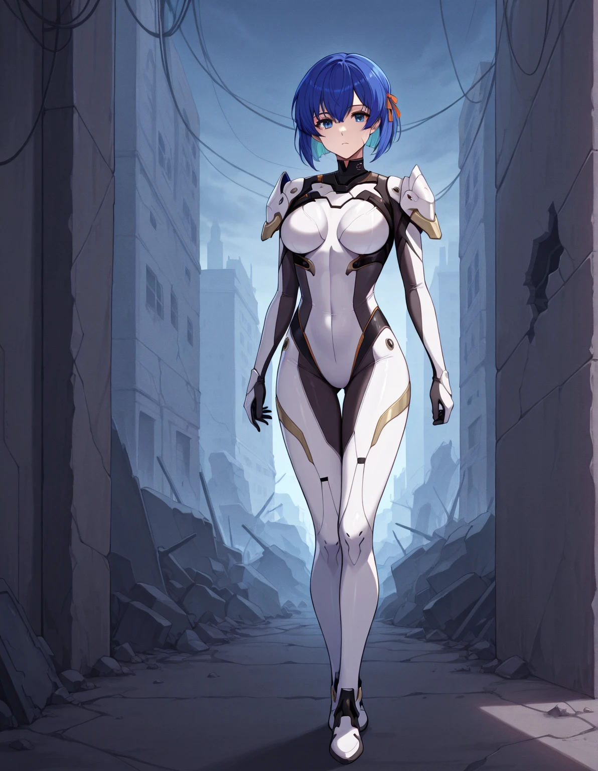 1girl, (shapely body), (solo), 19 years old, hdr, <lora:Misaka_Worst_BHV11:0.7>, ((battle suit)), epic realistic, RAW, analog, dim light, neon lamps, (1 person), (((night))), blinding lights, relaxed posture, people in the background, dark lighting, neon advertising, advertising posters, advertising hologram, realistic shadows, stands in the semi-darkness of a ruined building, ((highly detailed skin, skin details)), sharp focus, 8k UHD, DSLR, high quality, film grain, Fujifilm XT3, soft cinematic light, adobe lightroom, photolab, hdr, intricate, highly detailed, (depth of field:1.4), faded, (neutral colors:1.2), (hdr:1.4), (muted colors:1.2), hyperdetailed, (natural skin texture, hyperrealism, soft light, sharp)