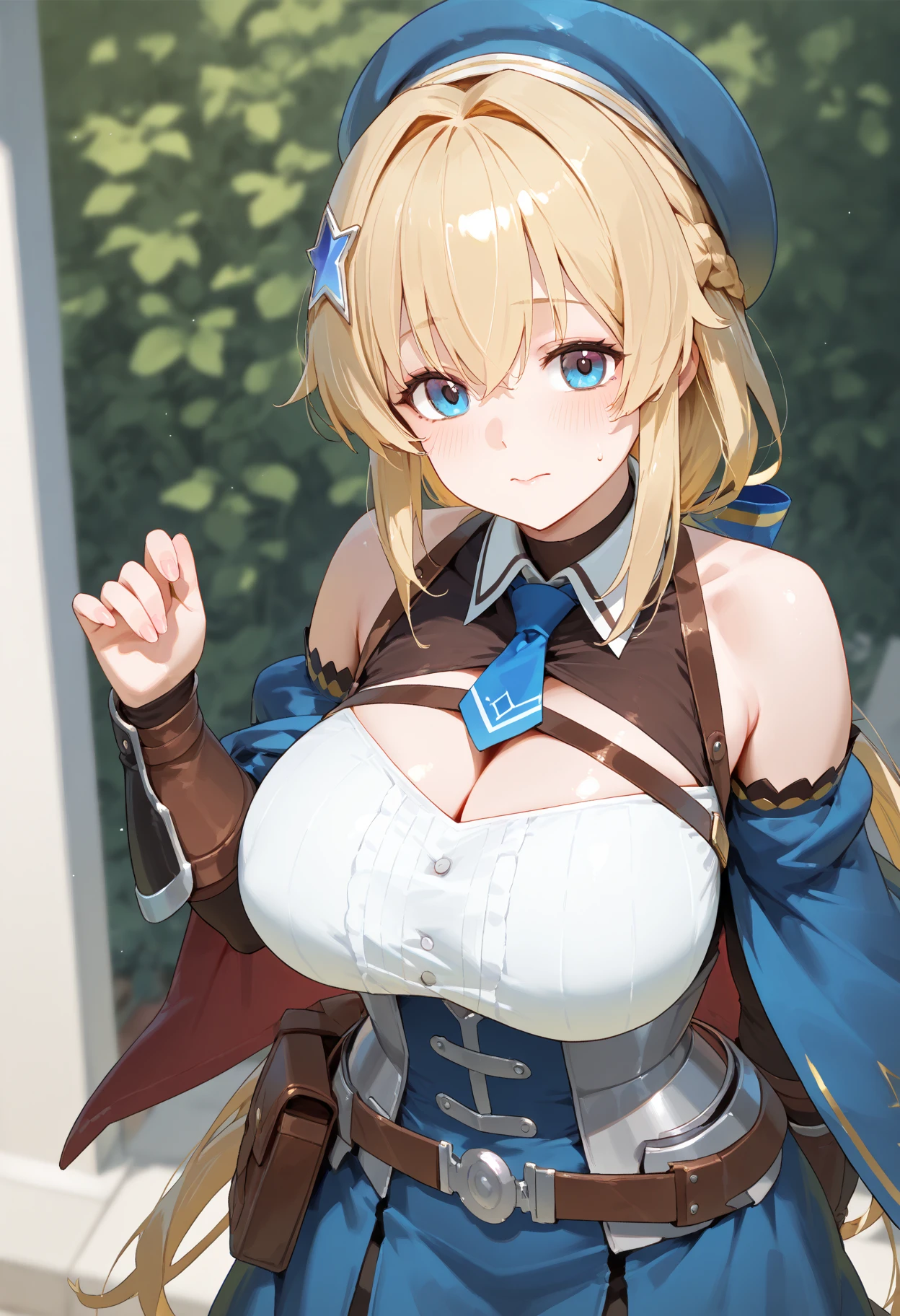 (tiny adventurers on a tiny cliff below the closeup breasts and face of a giantess: 1.1), (a giantess looking down at tiny adventurers on a tiny cliff), (foreshortening: 1.1), big breasts, big eyes, (adventurers dungeon: 1.1), (closeup breasts and face)