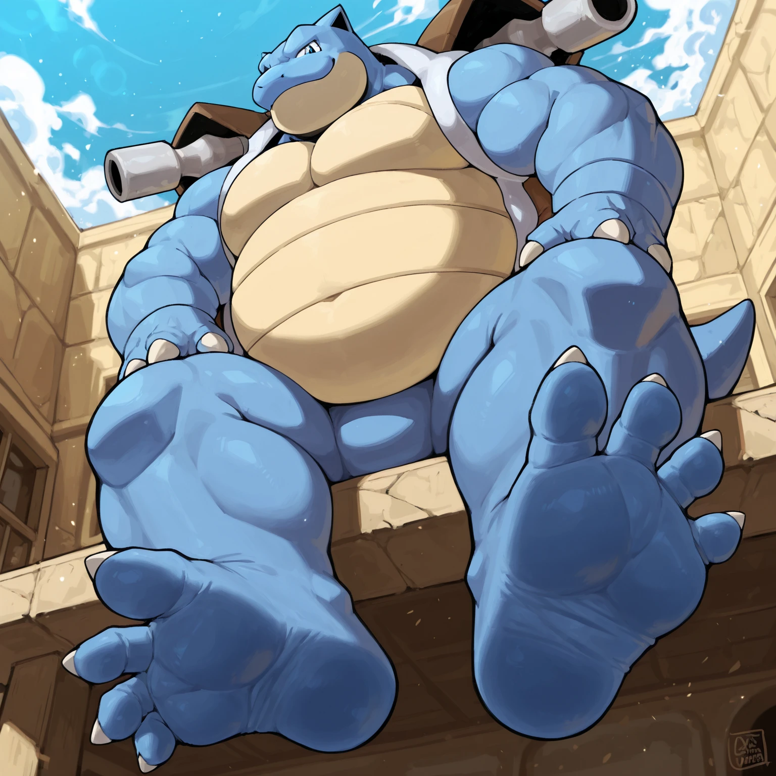 blastoise, NSFW, pokémon, digital art, rule34, male