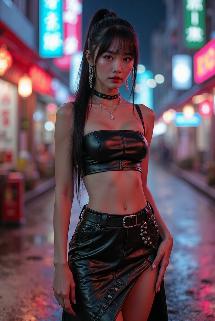 Create a member for a kpop group, she has to have black hair, be between 20 and 18 years old and be Korean