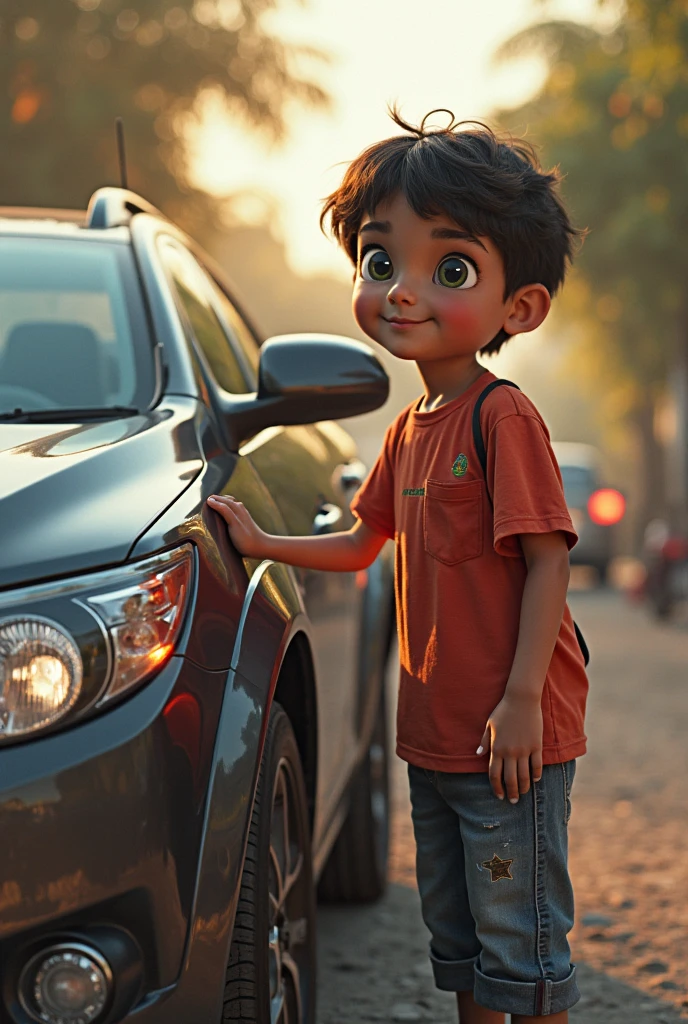 Chintu is looking at a thrilling ride with his eyes wide open, but he seems disappointed as he realizes he doesn't have money to buy a ticket.