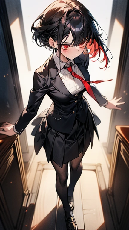 Rikosakurauchi, Riko Sakurauchi, (Brown eyes:1.5), hair between the eyes, by the wide, (Red hair:1.5), (Little mom:1.2),
BREAK glasses, high advanced breeding , jacket de sport, red jacket de sport, bow, bowtie, collar shirt, jacket, long sleeves, pleated skirt, raising her skirt, showing panties, white panties,
REST looking at the viewer, standing,(from below:1.2), (Leaning forward:1.2),
break inside, classroom,
BREAK (masterpiece:1.2), Best Quality, High resolution, unity wallpaper 8k, NSFW,(illustration:0.8), (beautiful detailed eyes:1.6), extremely detailed face, perfect lighting, Extremely detailed CG, (perfect hands, perfect anatomy),