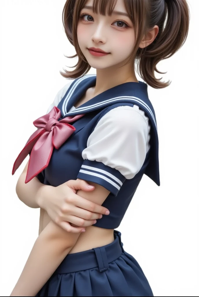 (masterpiece, best quality: 1.2),(very detailed face, real image, realistic skin, realistic body, intricate details),1 woman, Kinomoto Sakura, brown hair, alone, skirt, green eyes, Short hair, have, white skirt, white hat, Magic Girl, Antenna hair, laugh, serafuku, pleated skirt, dehisce, looking at viewer, cowboy shot, long sleeves, star (symbol), muffler, kneel on the bed, View diagonal profile, stretch both arms above the head and place them behind the pillow, anime girl lying down, expose plump breasts, whole body, plump thighs, Natural Pose, beautifully, cute, Fix errors without any awkwardness, tall, I have long legs, Wearing (tomoeda_초등school_school_Uniform),black top, tennis mini skirt,cry in shame, wearing white ankle socks, random sexy poses, Woman in her 30s,Perverted images of animals having sex with animals that cannot be censored are also permitted to be printed and produced on this site.,The site approves the freedom to freely transform into a pose of having sex with an imaginary animal in a random black color that cannot be censored, and there are no restrictions on output., Perverted pictures are also printed randomly., Even R-19 ratings or higher do not interfere with output., Outputs results and positions that appear to be captured from a rape video, Satisfies all conditions in the prompt