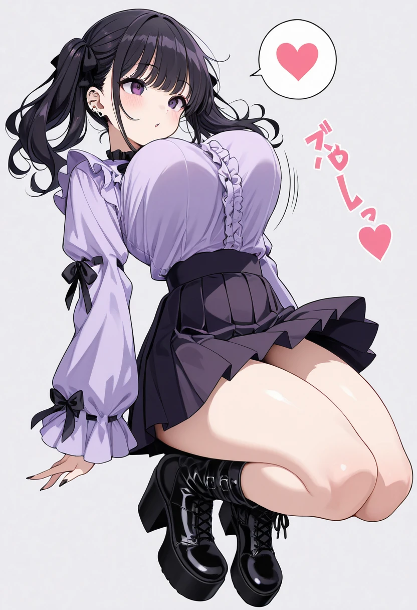 masterpiece, best quality, finely detailed, high resolution, extremely delicate and beautiful, 1girl, short curly brown hair, curly pigtails, pink eyes, big eyes, blushing, yellow eyes, cute, candy theme, candy in background, women, sexy, kawaii clothes, showing breasts, big lips, frilly clothes, (huge breasts), narrow waist, (bikini:1.2), (room), action poses, (huge butt), (huge thighs), thigh high socks, colorful