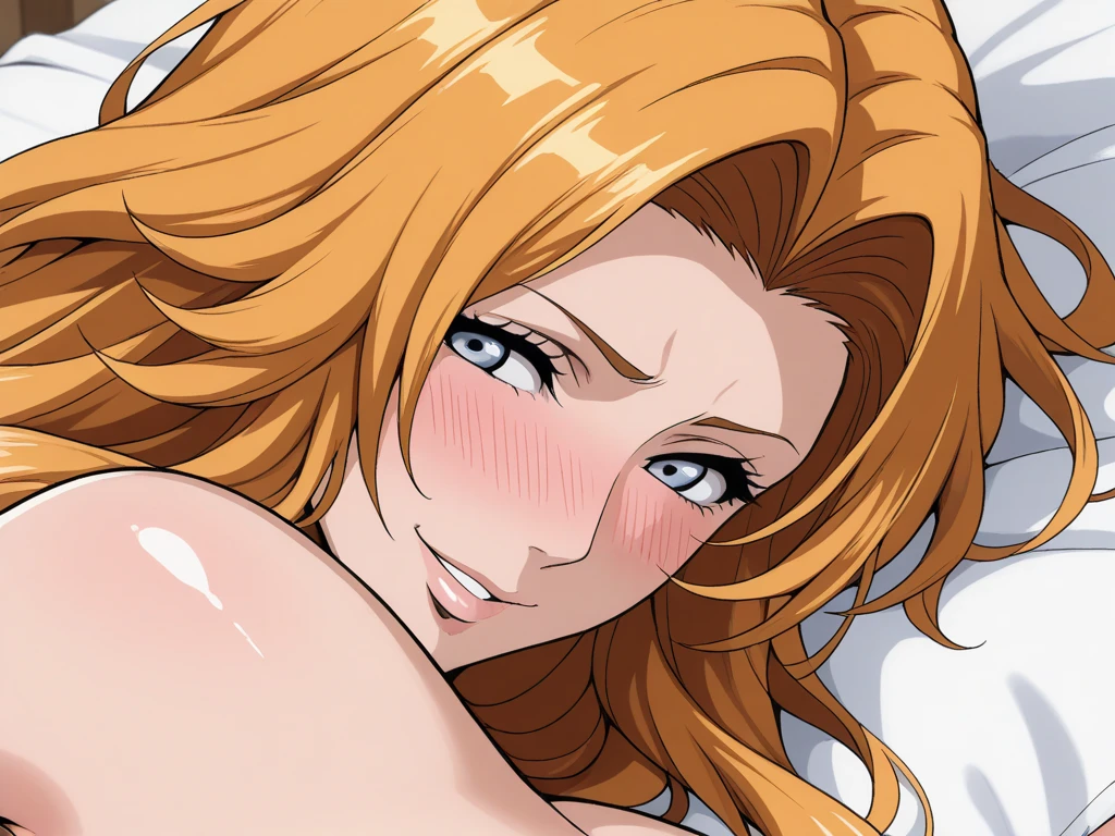 masterpiece, High detail, Beautiful Face,Textured skin, Too big breasts,full body,orange hair,BIG ASS,On all fours,Beautiful white skin with a pinkish tint,Pink lips,Protruding buttocks,Blushing, Red face, 