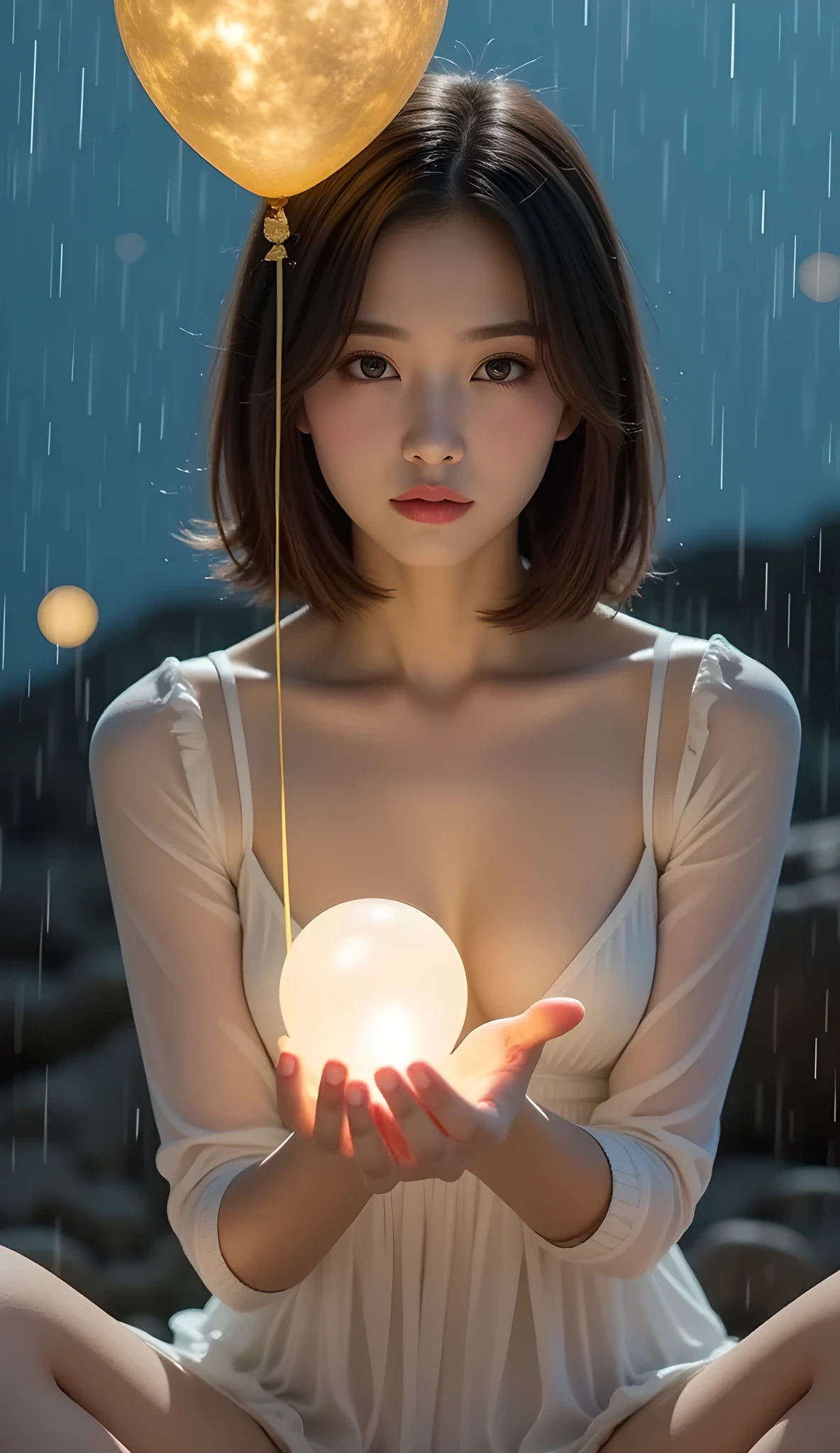 highest quality、、masterpiece:1.8、、、waterfall、,、、、A spectacular view that will bring you the best luck in the world just by looking at it、A sight that brings peace to the world just by looking at it、Just looking at this view, You will be super healthy, Have a clear mind, And live longer.、、Aurora、、Golden Pyramid、、Golden UFO Landing、Betelgeuse will explode as a supernova