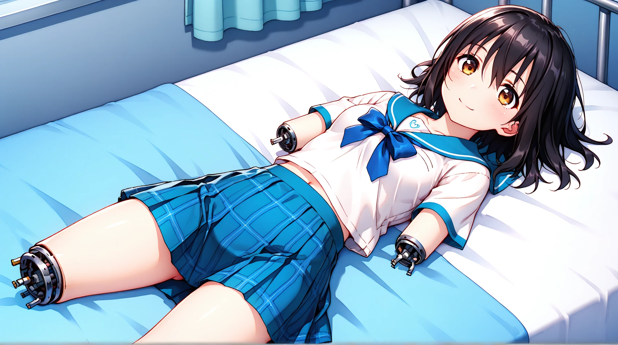 2 dimensions，bit girl, , small, female student, 校服, Superskirt, People who don't wear underwear, lying on the table, Undress, Small under breasts，There is a mole under the neck，Small bottom, ‎Classroom, ssmile, Stas, Volumetriclighting, rays of sunshine, bright，nipple play