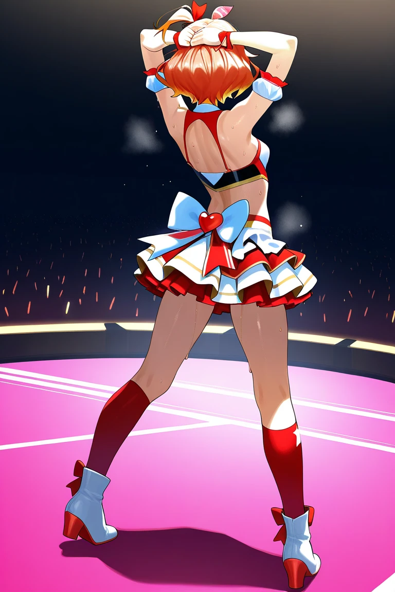 blossom,Power Puff Girls,
(best quality, masterpiece, RAW photo,ultra-detailed:1.2), solo, high heels