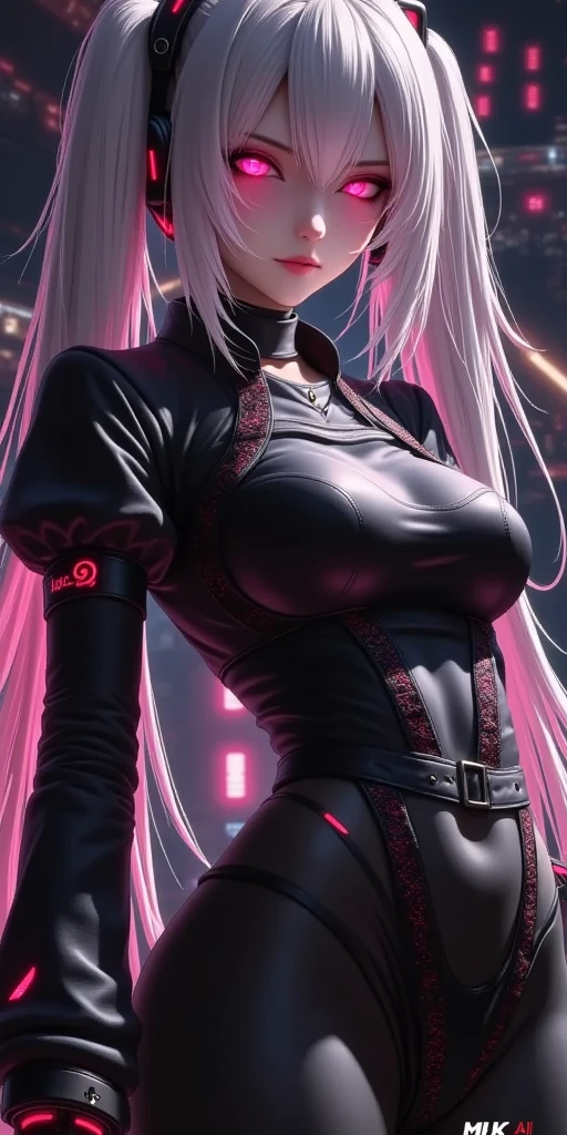 最high quality、Best image quality、masterpiece、girl((Age 25、 By becoming、Best Bust、Medium Bust,Wide open breast tea、Red glowing eyes,Black hear、Red Mesh、Disheveled Hair、Lointail、thin,The highest valley、Open chest、Luminous Wristbands、hair ornaments、Show the whole body,Black Ninja suite、revolver、scar、Full body scar、Fighting Pose)),high quality、Beautiful art、background((night,ninja word))、Flight、Flying debris、Written boundary depth、movie、Visual Arts、Perfect art、8K,Genuine,