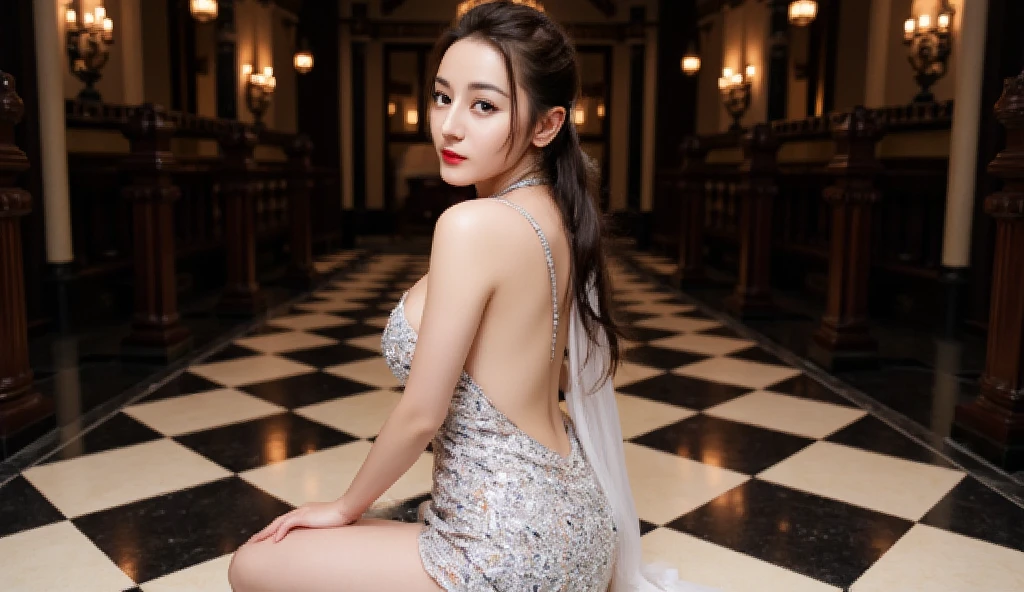 ((top quality、8k、masterpiece:1.3))、Extremely exquisite beautiful girl,full-body shot,Huge breasts,Breast enlargement,amazing breast size,G cup。Wear big earrings,The skin is very white,Hydrating red lips,Very thin waist,Thighs are very thin,Big Ass,Fair and smooth skin,Smooth and fair skin,Flawless skin,Fair and shiny skin,Cool white skin,front Photo,(Show her breasts),(Three-point underwear catwalk:1.7)Expose the nipple patch,Bright light,(transparent:1.3),,Bare shoulders,Light pink hair,The hair is light pink,stage,Red Carpet,Cannes Film Festival,