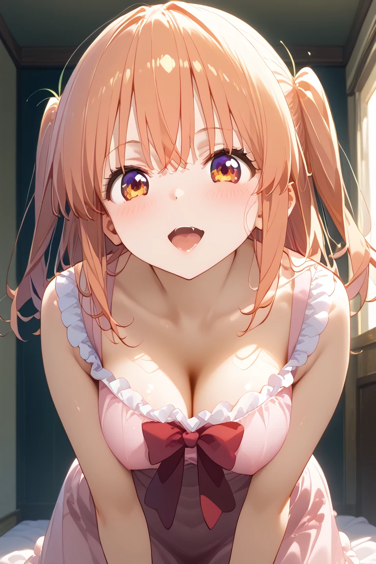 masterpiece, best quality, highres, BREAK,
, (chibi:1.1), big breasts, , horror workplace nighttime, , fractal art, extreme close-up shot, , , lying down on stomach, breasts, woman,, , gyaru, brown, heart, sanpaku, , reminiscing smile, ,
BREAK
,frilled dress