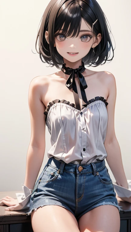 Cool woman,Sharp,Natural curls,semi-long,Married Woman,whole body,Character portrait,Short Hair,Short Hair,Very Short Hair,slender,Slender,Wet,naked,nude,pants,underwear,全naked,, Low twin tails

