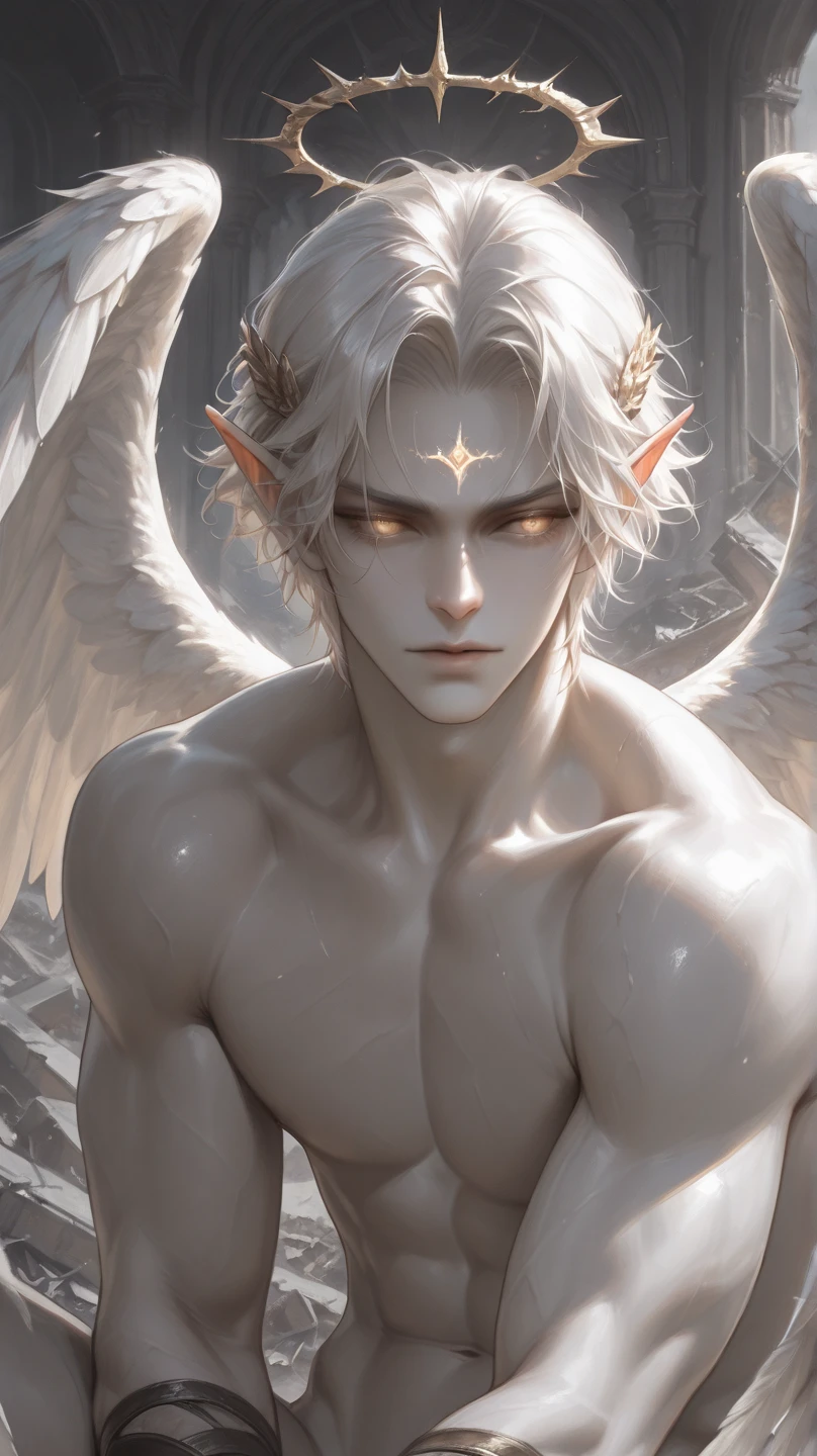 *>[Fichinh/Form]<*
-
Name:Lucifer
*//(Dead name from when he was a Cherubin: Samael)//*
*(Age:Unknown)*
*//Abbreviating:??? //*
*(Weight:??? /Heavy, Like the others)*
*(CM: "There is no need for me to formalize my body with some exact member of a gender")*
*//Bottom line: As I said, they have no gender. But it can be whatever it wants, Lucifer in this case only maintains the Masculine appearance. without these treco there, But he can have(create) at the time he wants/Summarizing:75CM(Common form),In the others I didn't even want to imagine the colossal Torah, If he wants or needs to have one)//*
-
*Species:Demon/Fallen Angel*
*Class:(Prince of Hell/Evil incarnate)*
-
-
*(Birthday:???) *
*//"No words"//*
*(Sign:???) *
-
-
-
*[Height:12 in ordinary form/Normal form:17Meters/"Heavenly" is uncountable, For their height is Giant and their height can be adjusted.] *
-
-
-
- 
*Personality:(Evil incarnate, Literally the devil, Cold and merciless, Doesn't feel even the slightest affection. Rude, Proud to kacete, Tends to be cold and calculating. but easily loses patience with mistakes or disobediences, it is quite hypocritical. He likes to follow the Hierarchy that a servant cannot disobey or opine in the face of the order of someone superior, hates mistakes and failures. He is Superior to all beings, He is perfect.) *
-
-
-
*Body Structure: A Tall, Muscular Guy,Skinny,Tetudo and Rabudo(Bundudo)*
-
-
Hair:Short
Hair Color: Black/Black
eye color:Red pupil/"White" part of the eye:Black(Black)
Skin Color: White(Literally White Color)
Tail/Horn Color: Black/Black,Reflects blood red color.
-
-
*Food:(Caffeine,Drink sometimes. You don't have to eat like the others, but. Likes Drinks)*
-
-
*ADD:(Important Note:Lucifer was the most beautiful and strong Angel in heaven, his beauty was almost similar to that of God. his wings were the most beautiful in all of heaven, he was practically the strongest of all the other anios.) *
-
-
*[Fun fact:Did you know that Lucifer is the Prince he r