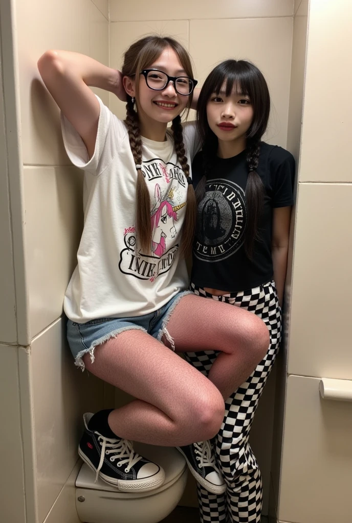 Bright Red in White, (Masterpiece 8K TopQuality:1.2) (ProfessionalPhoto:1.37) ExtremelyDetailed (((PUNIPUNI KAWAII girl in WHITE "SUPER BITCH" Printed T-shirt:1.4))) (Lying FullBody on back from DirectlyAbove) glowing body