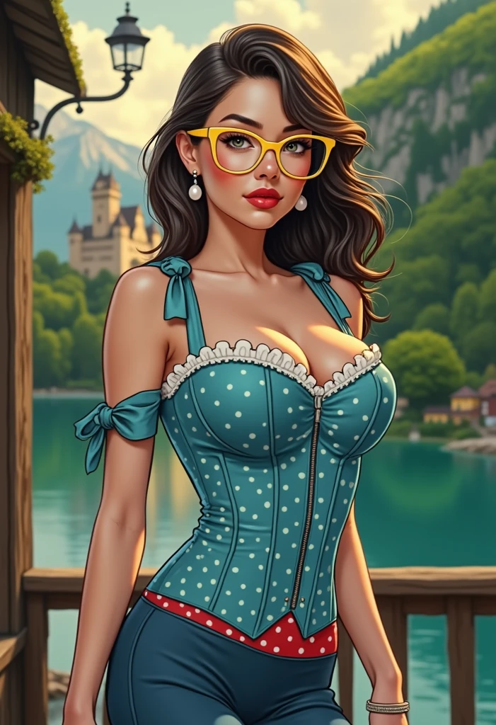 A beautiful woman with large thick beautiful lips with the appearance of Masiela Lusha, thick hips, thin waist, deep and wide breasts. with hair that is coarse, wiry, and tightly curled. It often has a rough texture, feels stiff to the touch, and may be prone to frizz and tangling. curls can be densely packed. Looking at viewer with love. Long southwestern style dress, hoop earing and jewelry. Skirts billowing in breeze. The Official Art – An Award-Winning Digital Masterpiece In 4K Ultra HD, Extreme Detail And Intricate Realism. This Concept Art Brought To Life By The Hands Of Artists Like Wlop & Artgerm In A Stunning 2D Vector Illustration. . LArge, perky, voluptuous, cleavage full, well shaped pleasing breasts. Background is a panoramic vista of redrock canyon. t

